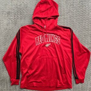 NHL Detroit Red Wings Hockey Hoodie Mens XL Knights Apparel Black‎ Stripe